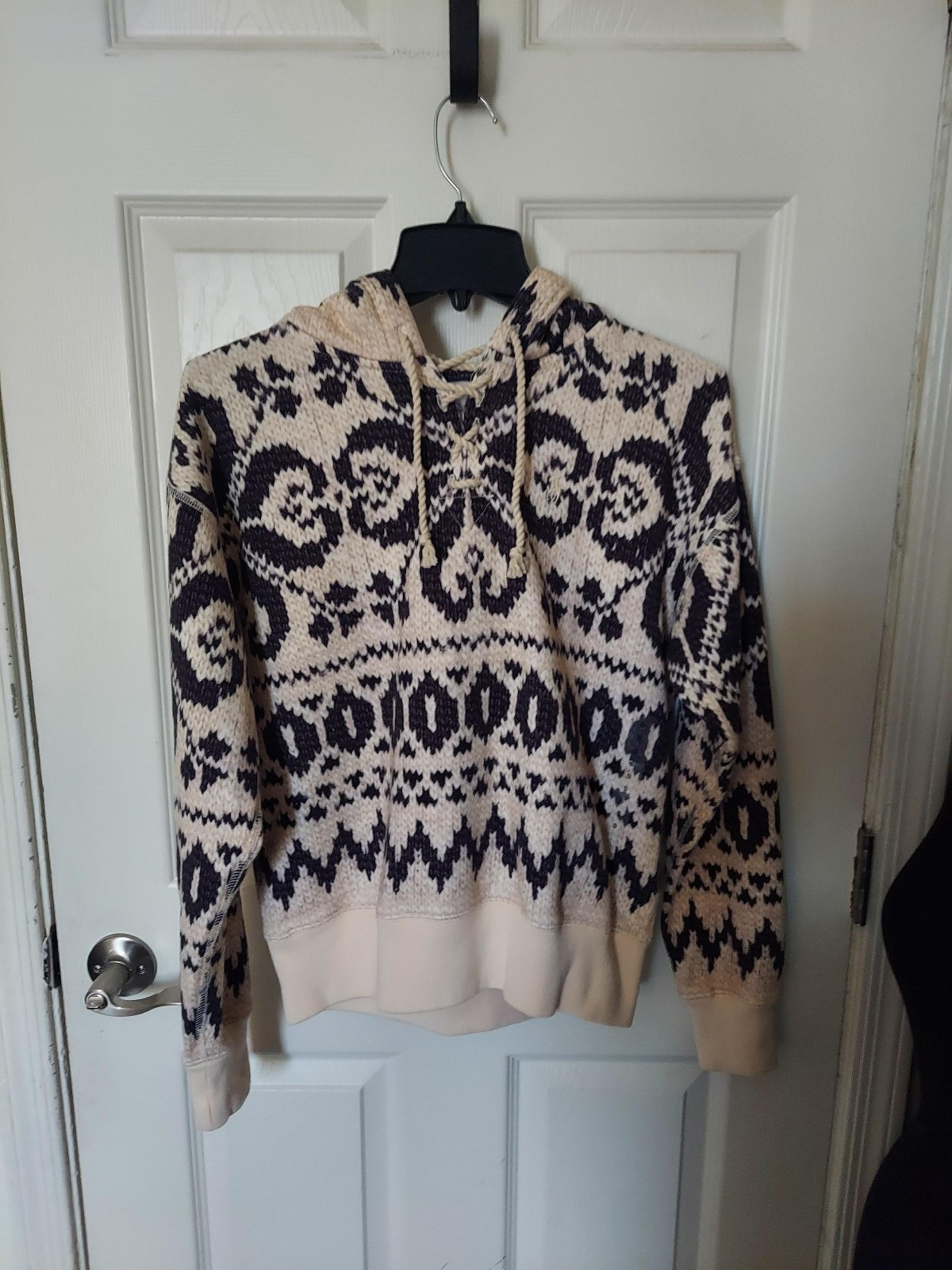Polo Ralph Lauren Fair Isle Hooded Sweater Size S
