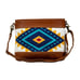 Myra Bag Handmade Star Shoulder Bag Upcycled Canvas & Cowhide Leather