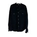 Vintage 90s Mens Medium Black Suede Leather Button Front Shirt USA Western