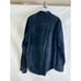 Vintage 90s Mens Medium Black Suede Leather Button Front Shirt USA Western