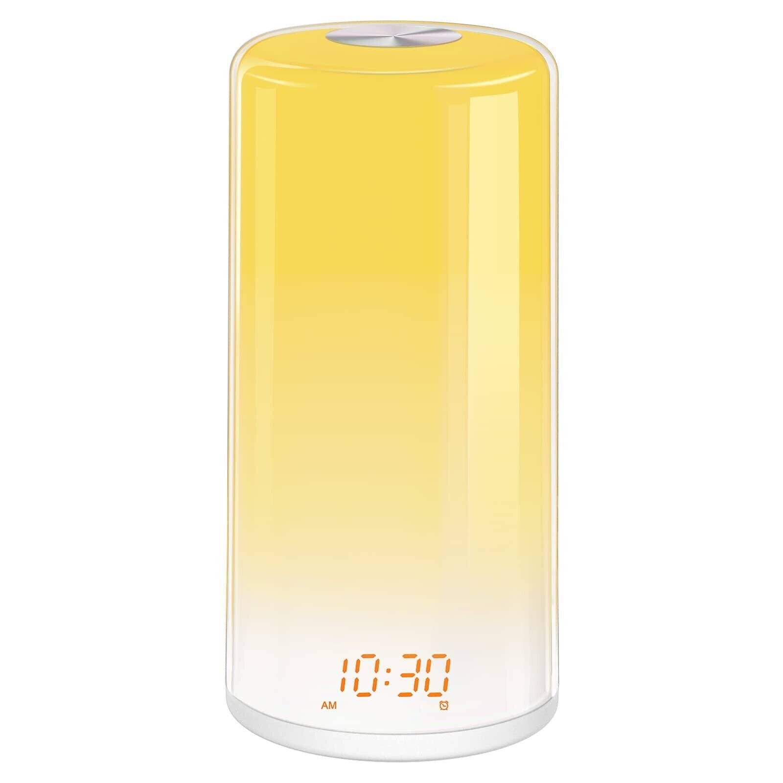 Wake Up Light Sunrise Alarm Clock for Bedroom 5 Natural Sounds 3 Level Brightnes