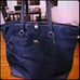 Coach Nylon and Leather Tote in Black