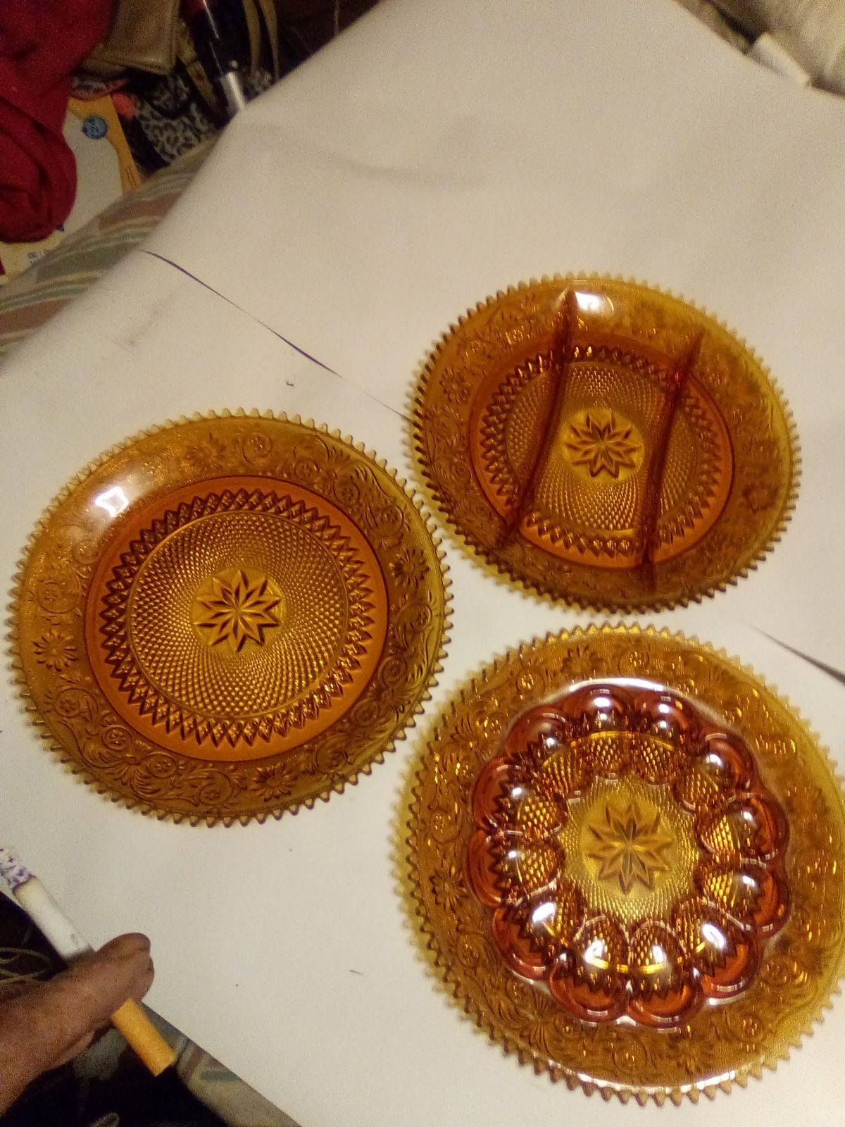 Vintage tiara Duncan Miller sandwich set