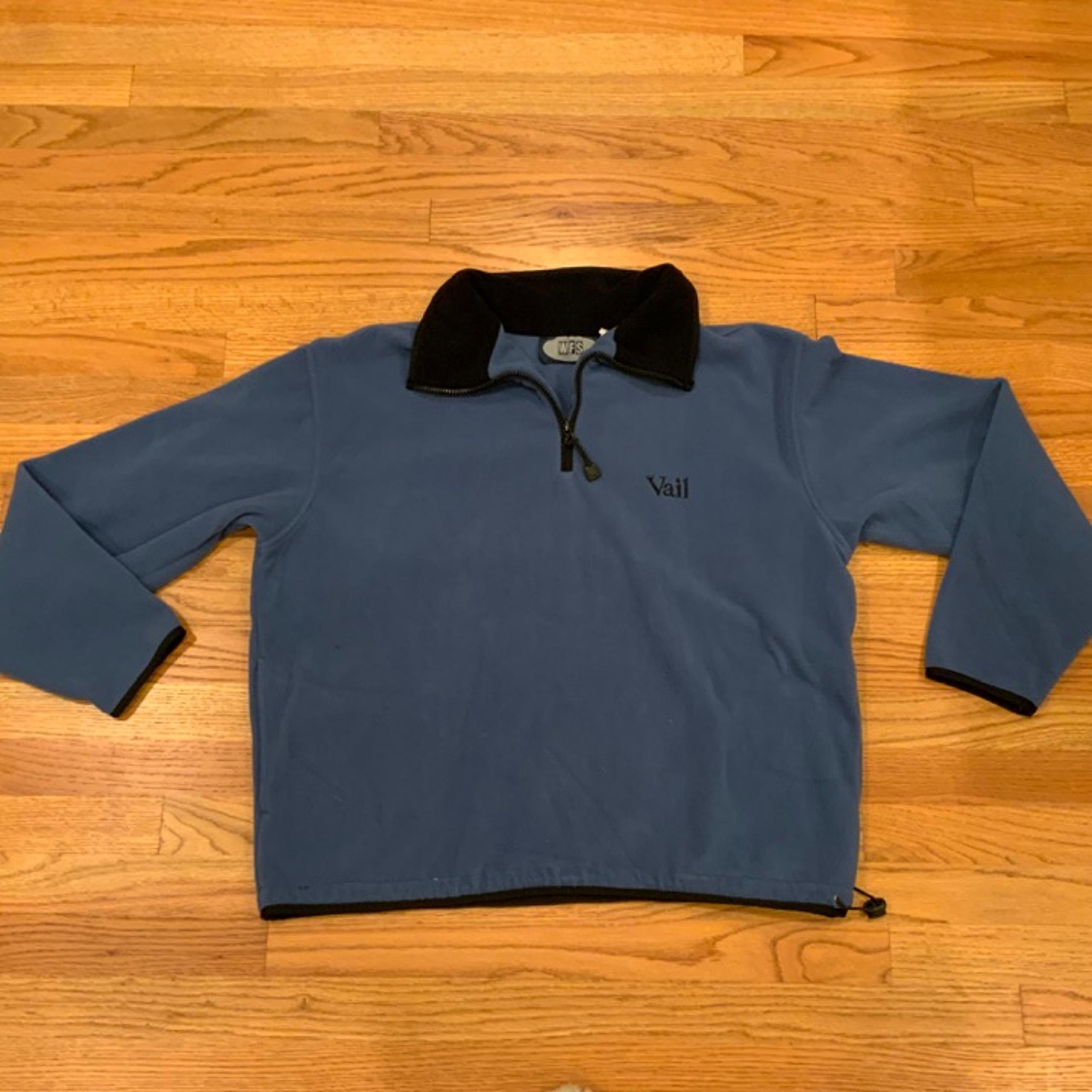 Vintage 1970s Vail Colorado Fleece 1/4 Zip Pullover Jacket Mens Medium Blue