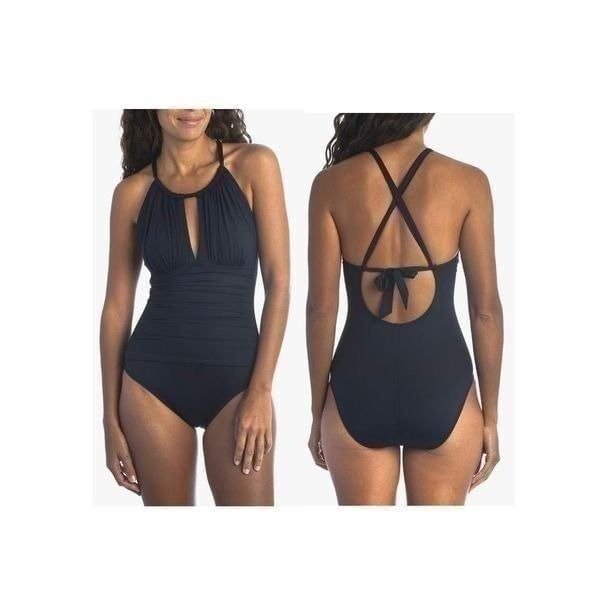 La Blanca Women's Standard Island Goddess High Neck Keyhole
