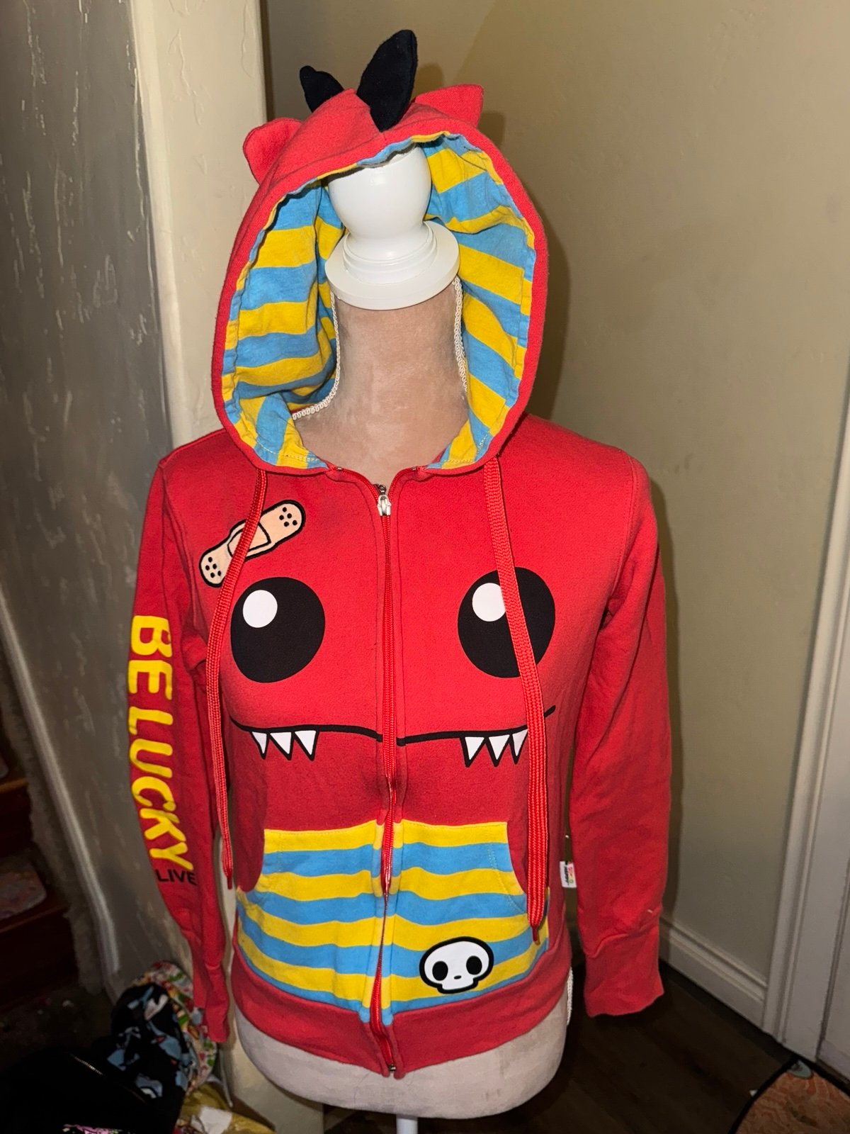 So so happy rare vintage monster fang hoodie