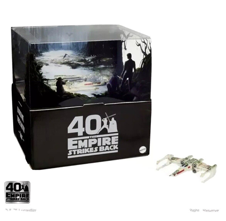 2020 SDCC MATTEL HOT WHEELS 40th ANNIVERSARY STAR WARS EMPIRE X-WING DAGOBAH