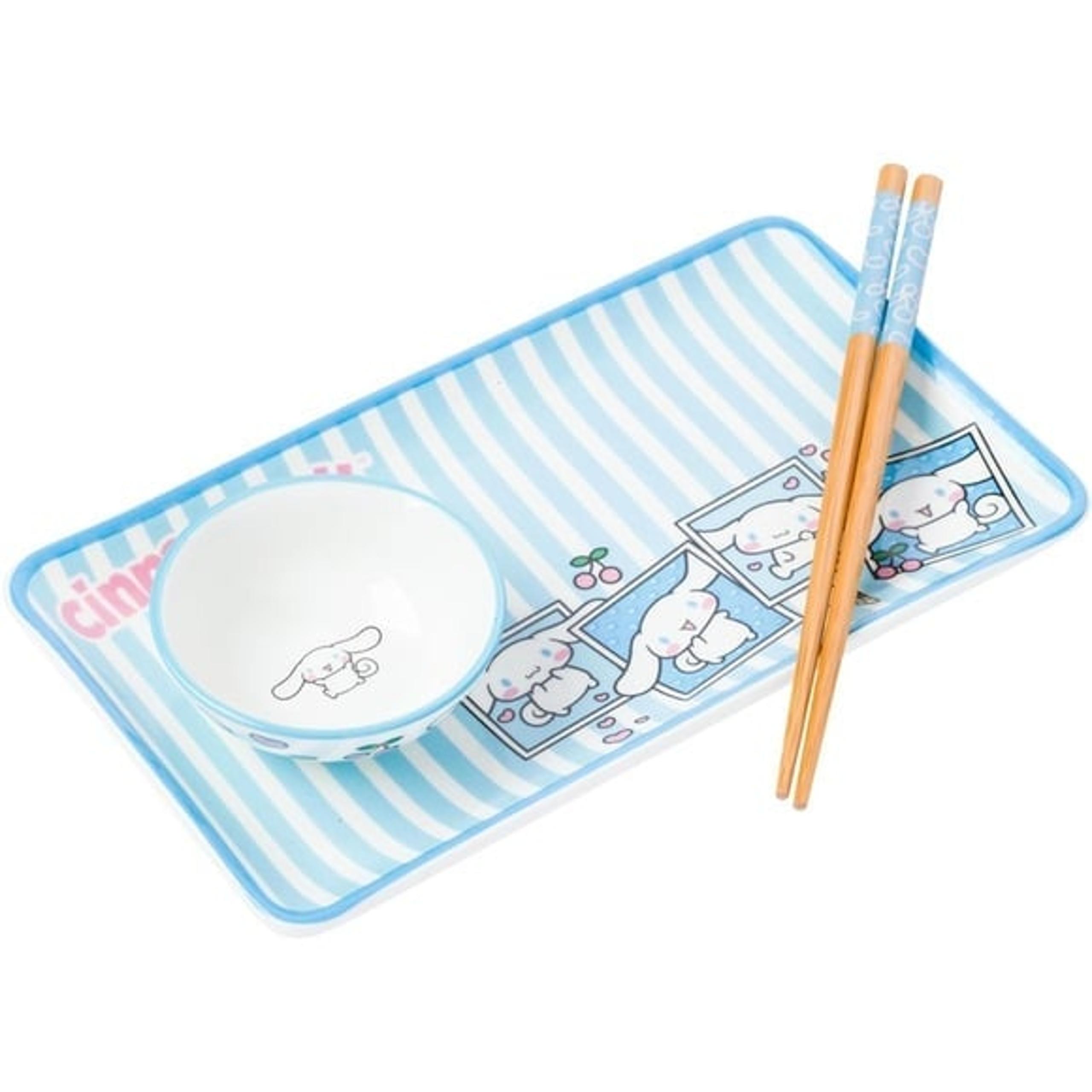 Silver Buffalo Sanrio Hello Kitty and Friends Cinnamoroll Sushi Set Blue White
