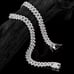 Large Last Supper Silver Plated 16 Iced Cubic Zirconia Cuban Chain Necklace