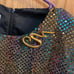 NWT Vintage Dressy Betsy Gold Pullover Rainbow Effect Sequin Top Size Small