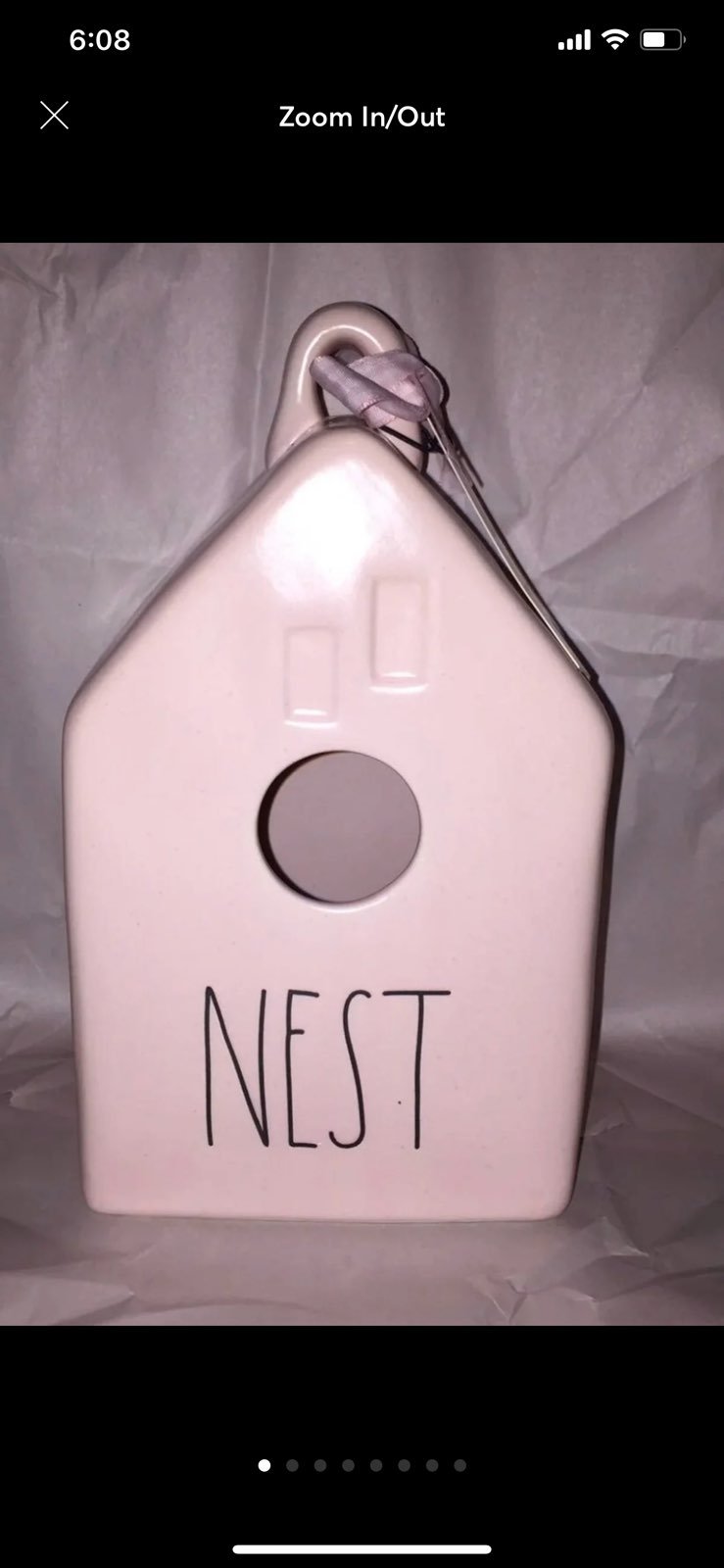 Rae Dunn Pink Nest Birdhouse