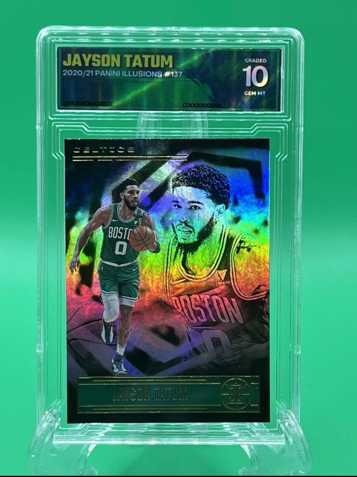 2020-21 Panini Illusions Jayson Tatum #137 - Boston Celtics - PGX GEM MT 10