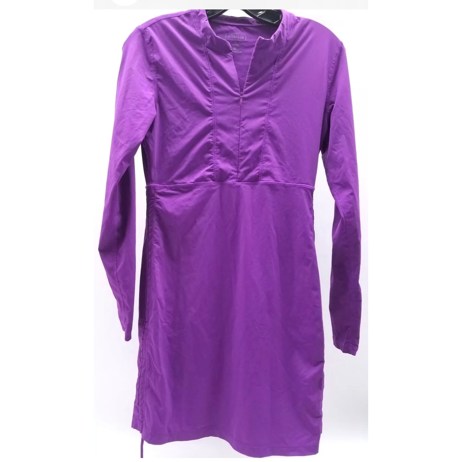 Athleta Women's Purple 1/4 Zip Sweatshirt Dress Size M Long Sleeve Casual