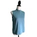 Pendleton Petites Ladies Silk Knit Mock Neck Sleeveless Top Blue Petite Large