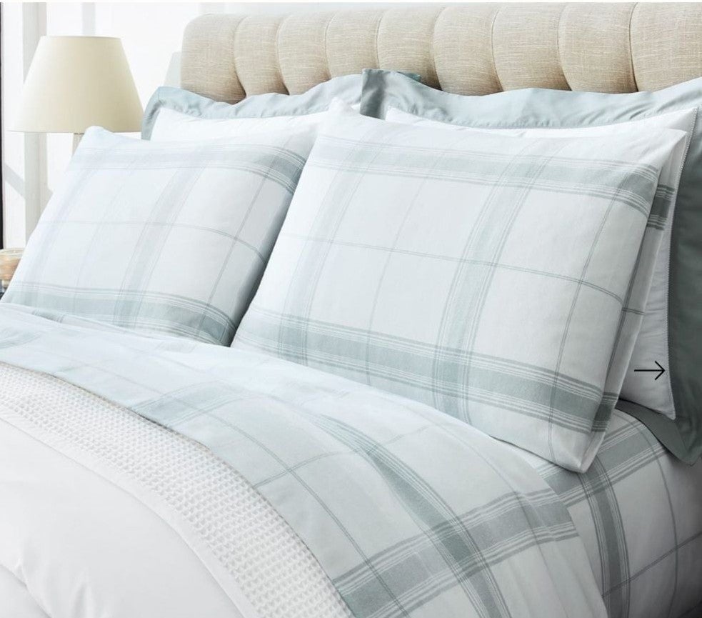 Boll and Branch Classic Plaid high quality King Sheet set
