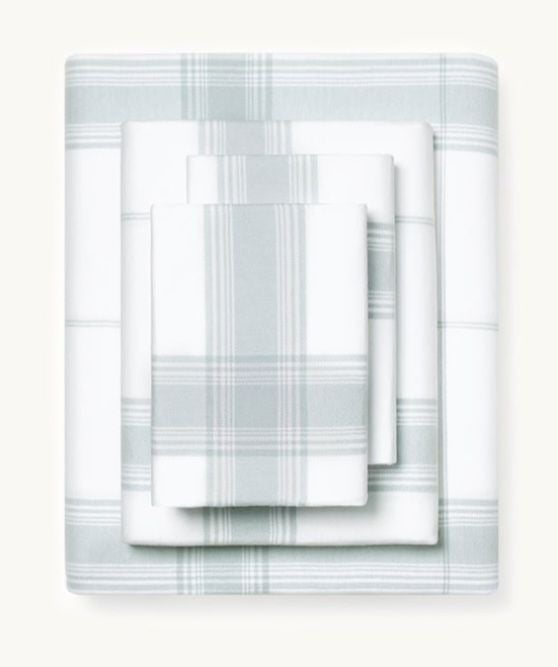 Boll and Branch Classic Plaid high quality King Sheet set