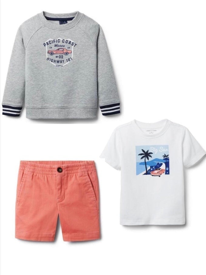 JANIE AND JACK HIGHWAY GRAPHIC BOYS SUMMER OUTFIT