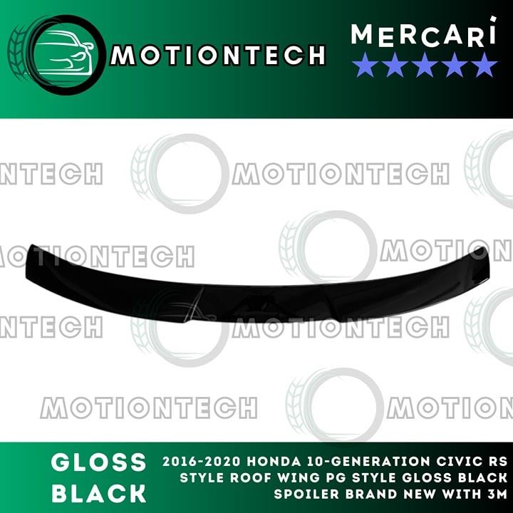 For 2016-2020 Honda 10-generation Civic RS Style Roof Wing PG Style Gloss Black