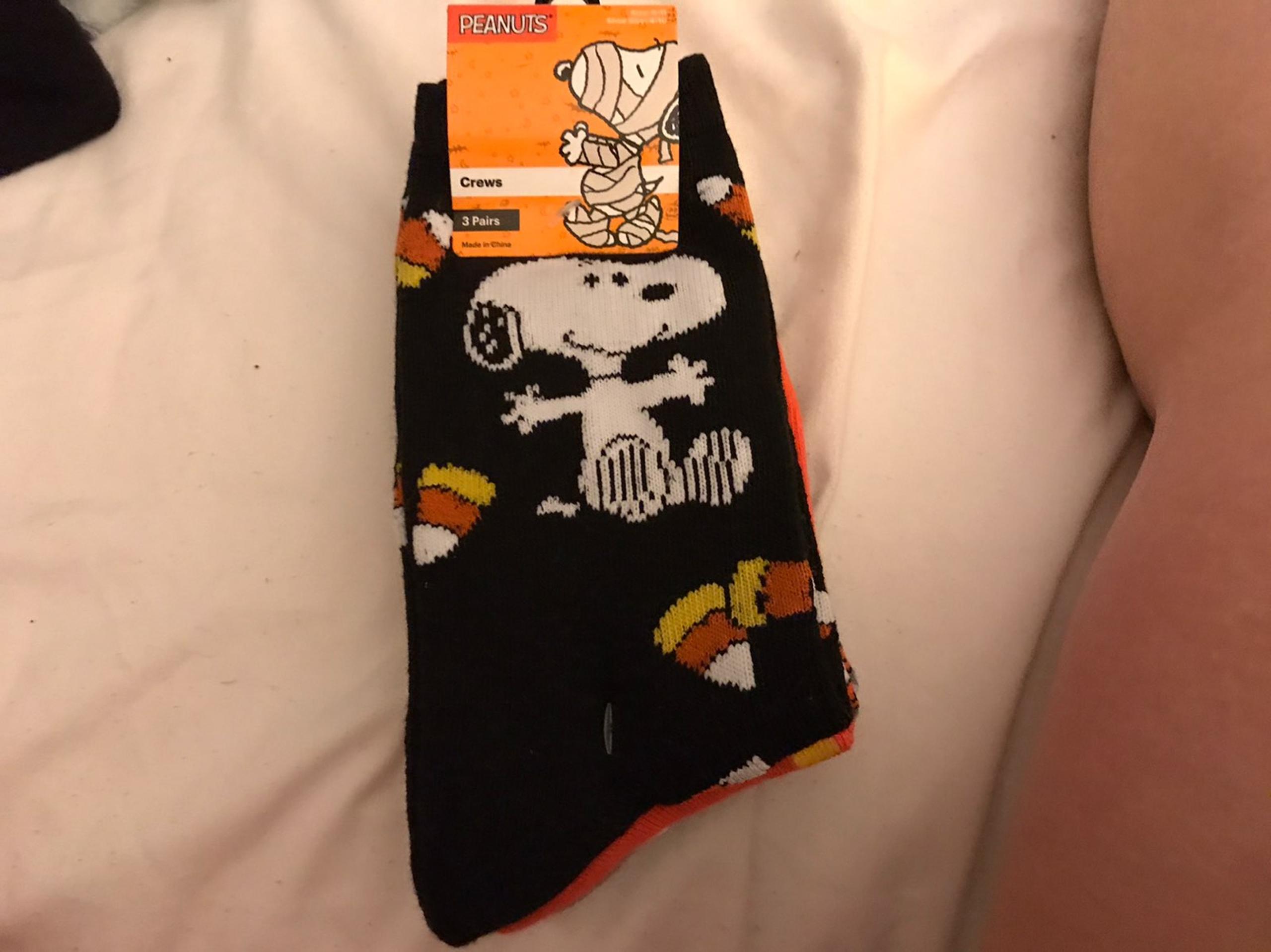 Peanuts Halloween crew socks