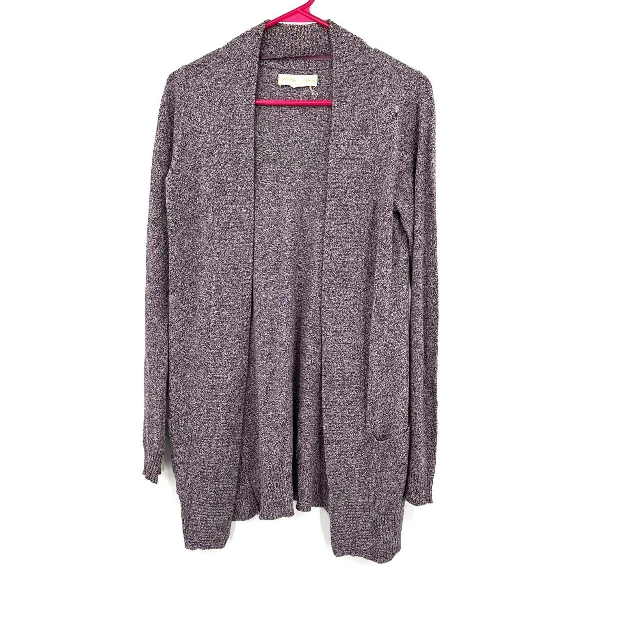 Staring at Stars Small Sweater Purple heathered open Front Cardigan Long Sleeve