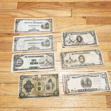 Vintage 1940's WW2 Japanese Currency • Set of 7