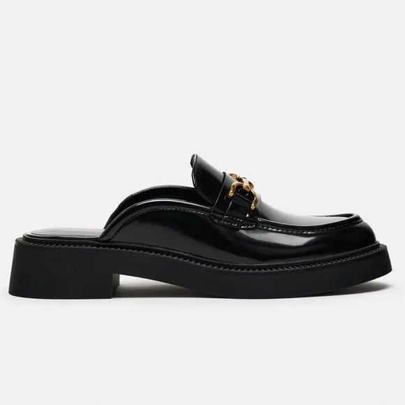 NWT Zara Woman MULE LOAFERS WITH METAL DETAIL Shoes Size 11