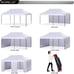ABCCANOPY Heavy Duty Ez Pop up Canopy Tent with Sidewalls 10x20,White