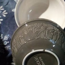 Mason Cash | In the Forest S12 Fox Embossed Mixing Bowl - 4.25 Quart/Gray