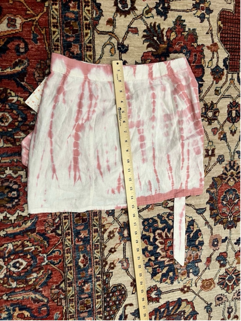 New with Tag Free People Coastal Women's Tie Dye Mini Wrap Skirt Size 2