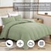 Queen size comforter set green sage seersucker 3 piece