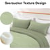Queen size comforter set green sage seersucker 3 piece