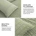 Queen size comforter set green sage seersucker 3 piece