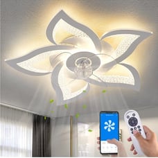 Ceiling Fan with Lights Remote Control, White Personalized Ceiling Fan with Ligh