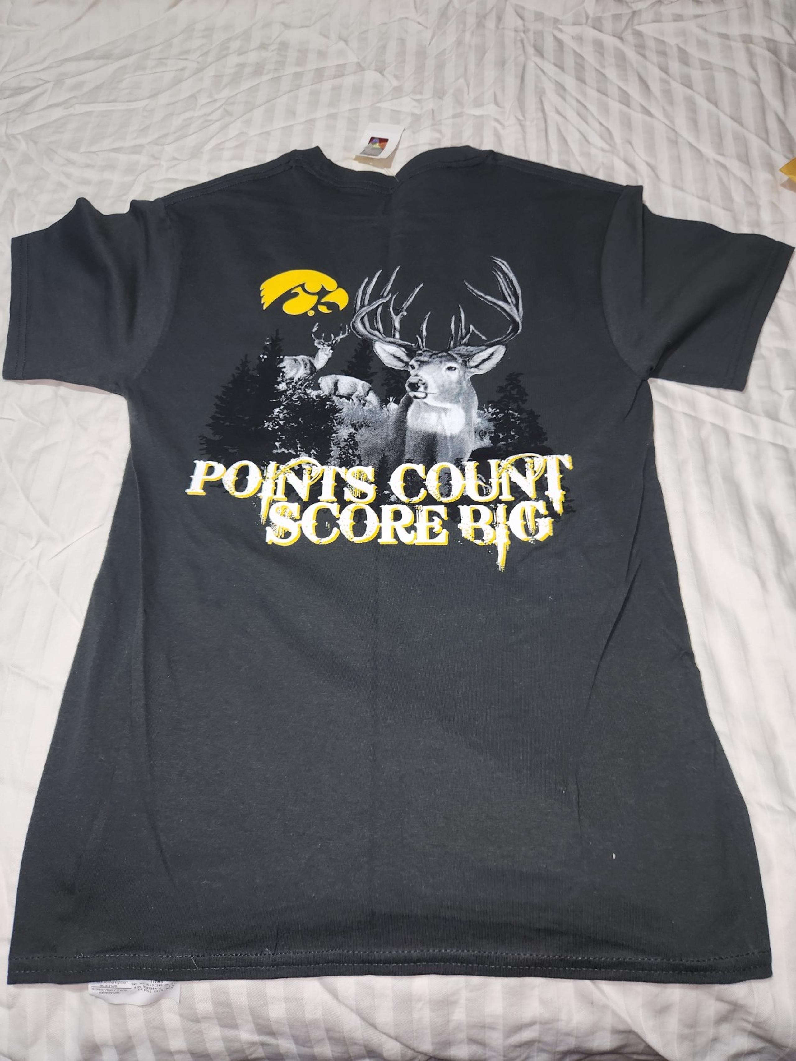 Kids Iowa Hawkeyes Hunting Shirt Score Big Hanes Size Small