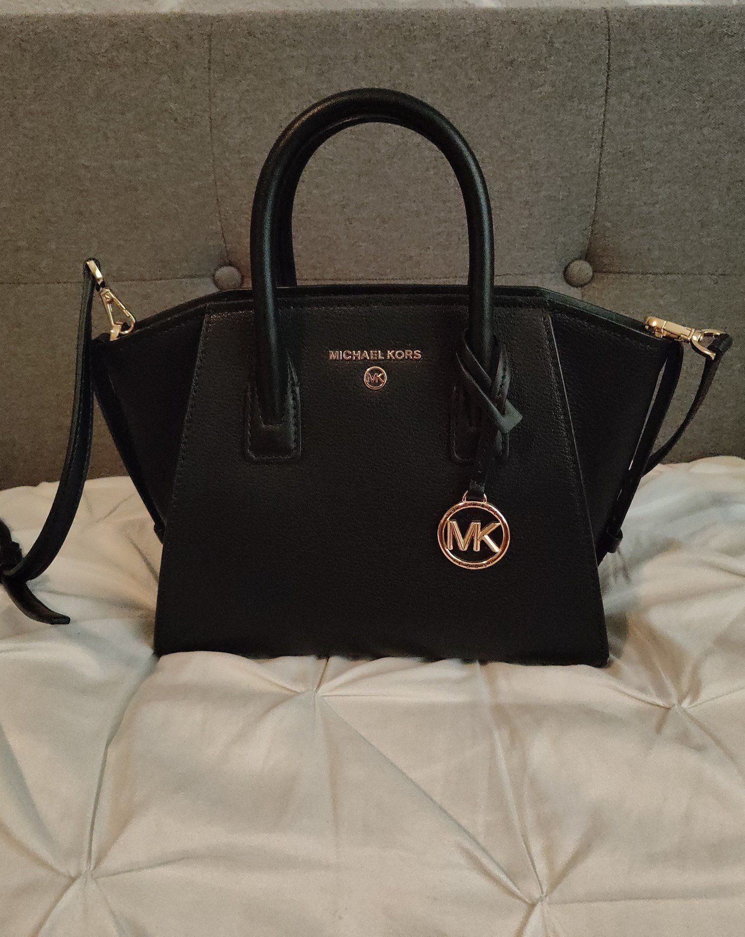 Michael Kors Avril Leather Satchel