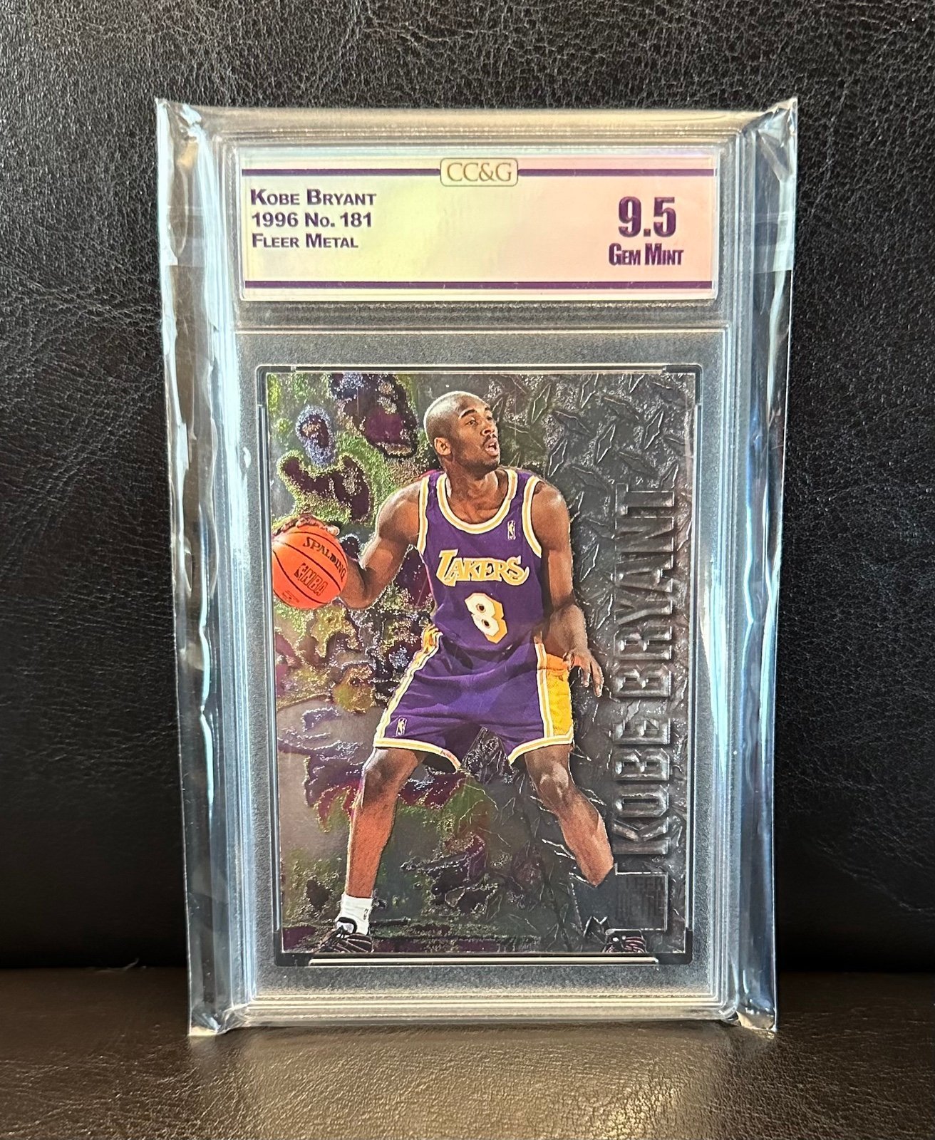 Kobe Bryant fleer metal rookie graded a 9.5