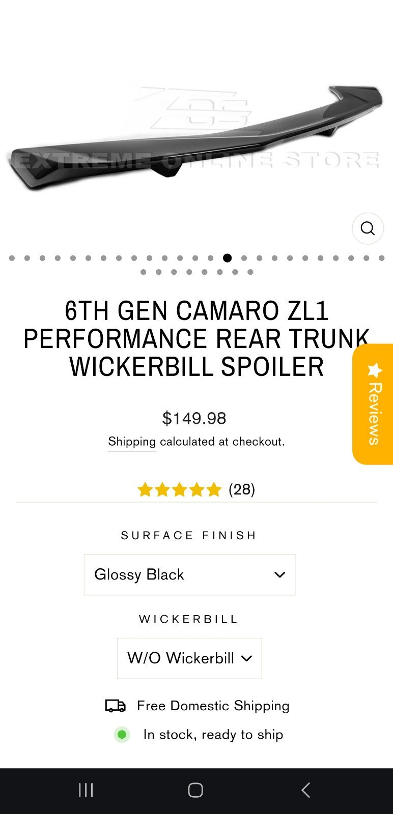 6th gen camaro spoiler