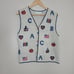 Vintage Marisa Christina Y2K Teacher Novelty Applique Sweater Vest Size Small