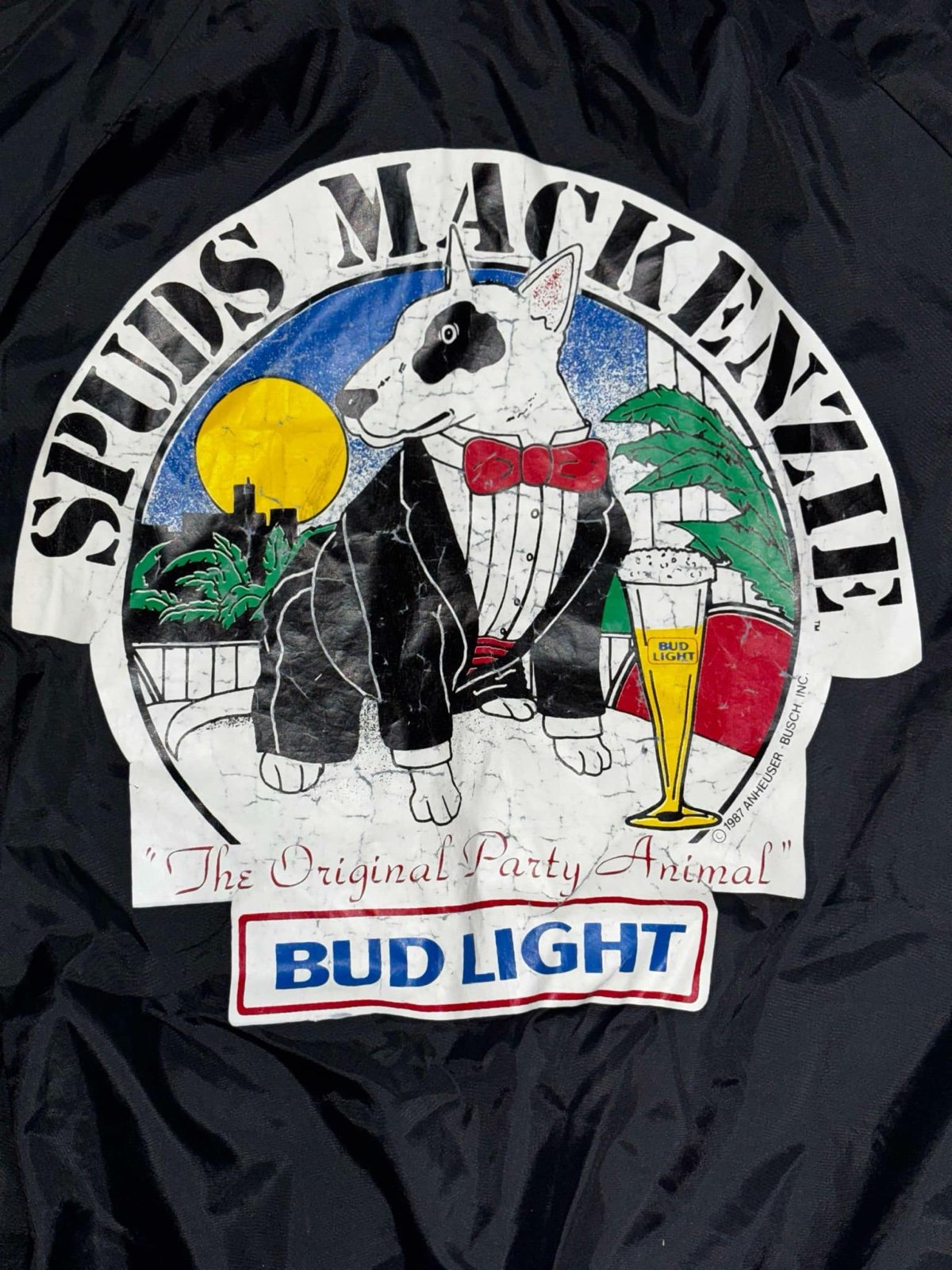Vintage 1987 Spuds Macenzie (Bud Light) Windbreaker size M