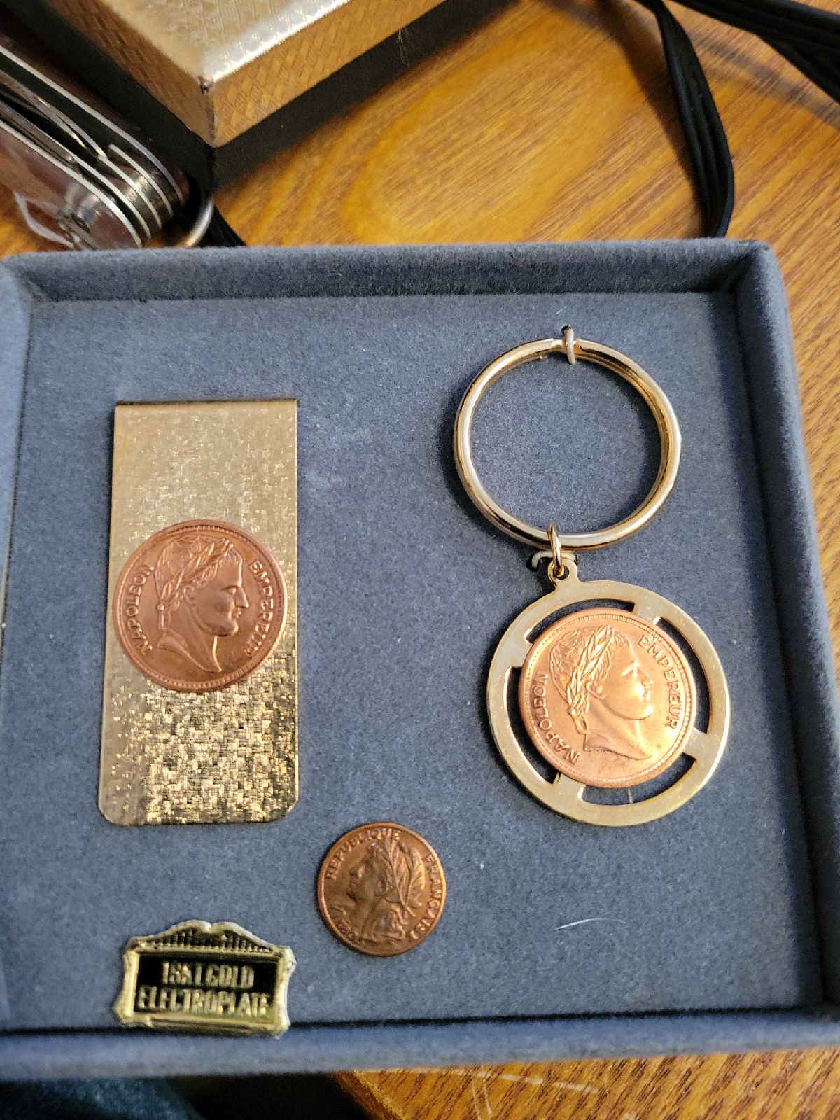 Napoleon money clip and key chain