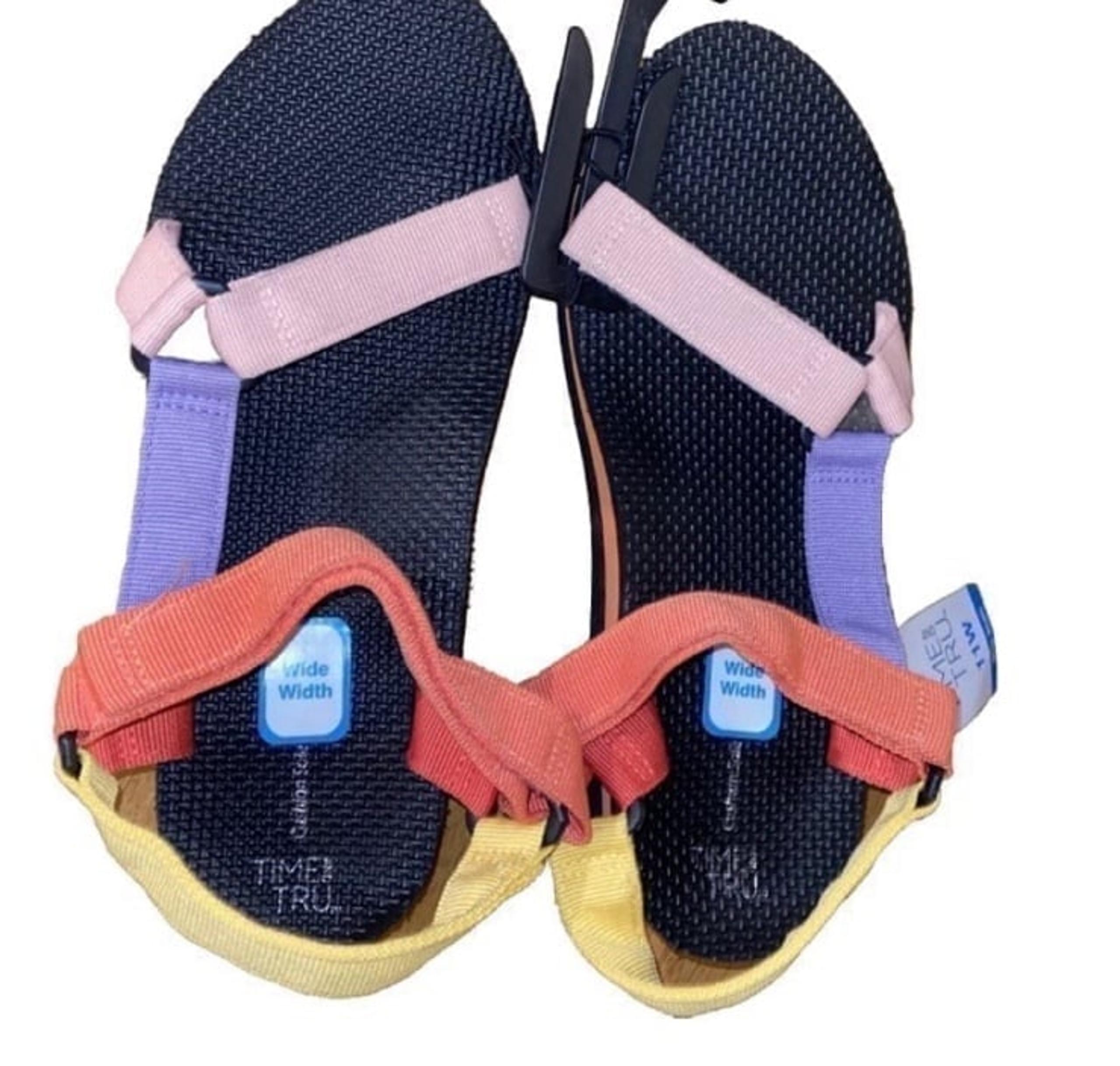 Sandals Women’s (11W) Time and Tru Women's Platform Nature Sandal Rainbow. NWT.