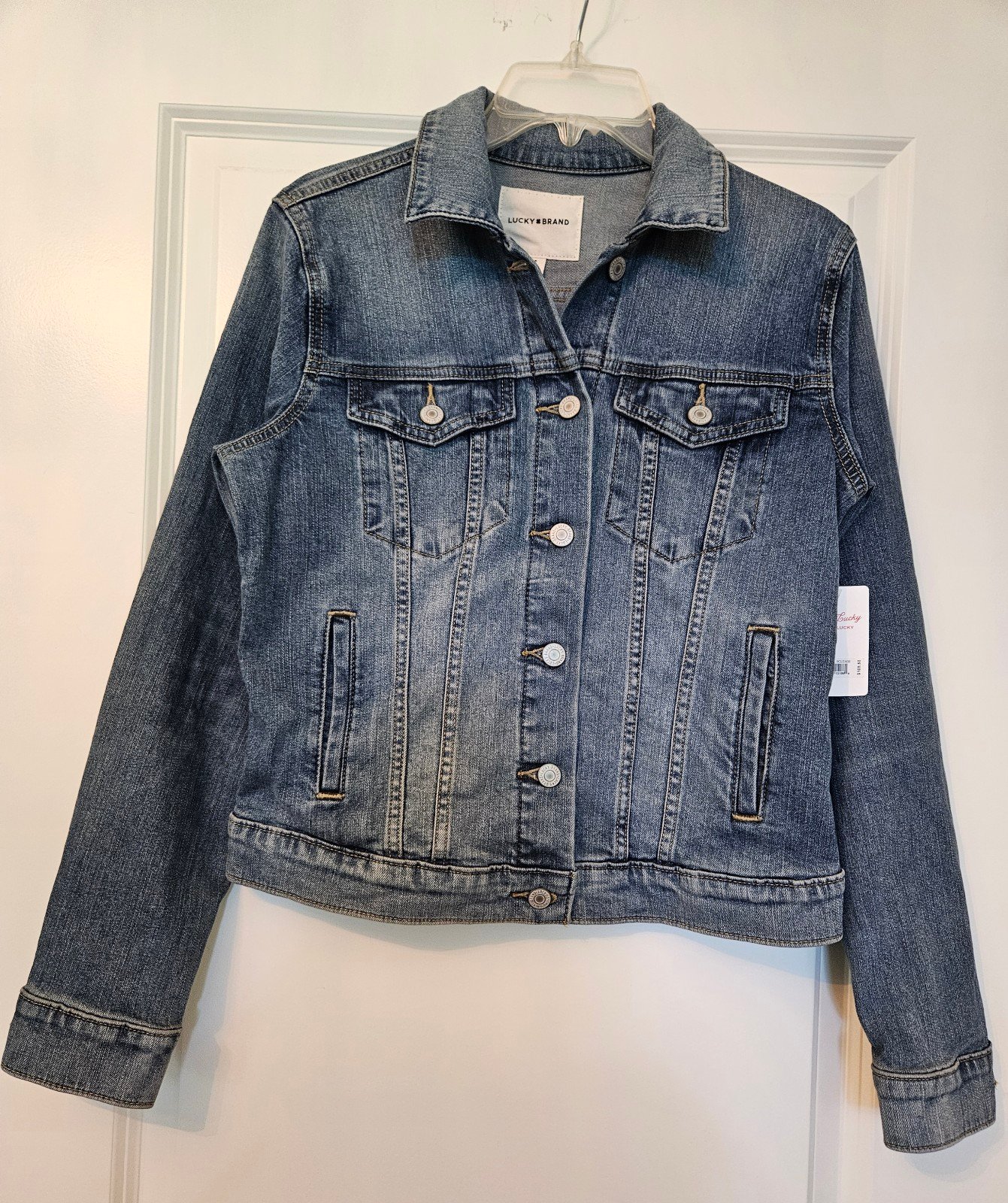 Lucky Womens size Small Stretch Jean Jacket NWT Free Shipping
