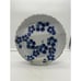 Endres Studio Art Pottery Pie Plate Dish White With Blue Flowers