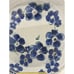 Endres Studio Art Pottery Pie Plate Dish White With Blue Flowers