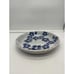 Endres Studio Art Pottery Pie Plate Dish White With Blue Flowers