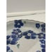 Endres Studio Art Pottery Pie Plate Dish White With Blue Flowers