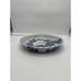 Endres Studio Art Pottery Pie Plate Dish White With Blue Flowers