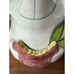 Vintage Mouse Cookie Jar Chubby Eating Apple Hand Painted