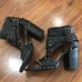 Laurence Decade Paris Studded biker chunky heels