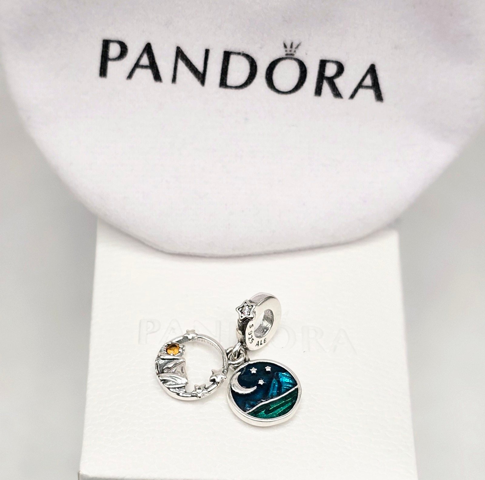 Pandora // Night Sky // Camping // Dangle // Pandora Charm // Sterling Silver